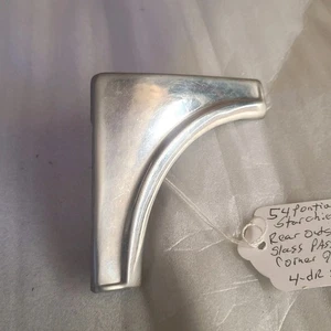 1953-1954 Chevrolet Pontiac Upper Rear Window Corner Molding With Clip Passenger - Picture 1 of 18
