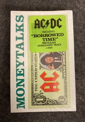 AC/DC Money Talks / Borrowed Time 1990 Cassette Singles Hype Sticker Sealed New - Image 1 of 3