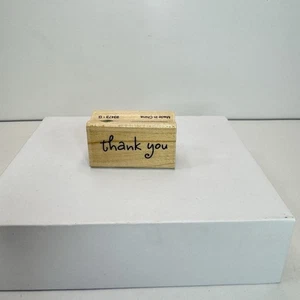 INKADINKADO Tiny Thank You Rubber Stamp 1.75”x1” Block - Picture 1 of 6