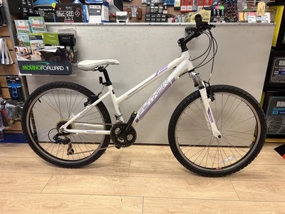 Used Python Rock Lady 26" Wheels 14" Frame White/Purple Hybrid Women’s Bike - Image 1 of 4