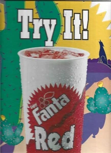 COCA-COLA COUNTER CARD/ DANGLER. FANTA RED 11x14. 1994. YOU WILL RECEIVE 2 SETS - Bild 1 von 4
