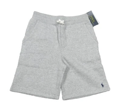 Polo Ralph Lauren Boys Grey Heather Fleece Lined Drawstring Shorts - Image 1 of 2