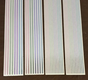 4 Mrs Grossman Vtg 2x12" METALLIC Multi-Color Design Line Sticker sheets~BORDERS - Picture 1 of 2