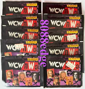 (10) 1999 PANINI WCW/nWo WRESTLING STICKERS SEALED PACKS HULK HOGAN/GOLDBERG - Picture 1 of 2