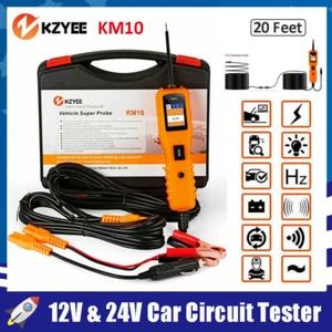 Kzyee KM10 Automotive Circuit Tester AVOmeter 12V&24V Car Probe Diagnostic Tool - Picture 1 of 12