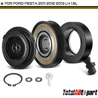 New A/C AC Compressor Clutch Kit for Ford Fiesta 2011 2012-2013 1.6L 6 Grooves - Image 1 of 4