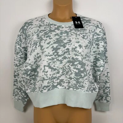 Under Armour Camo Rival Fleece Crew Pullover Sweatshirt Loose Womens Small S - Image 1 of 4