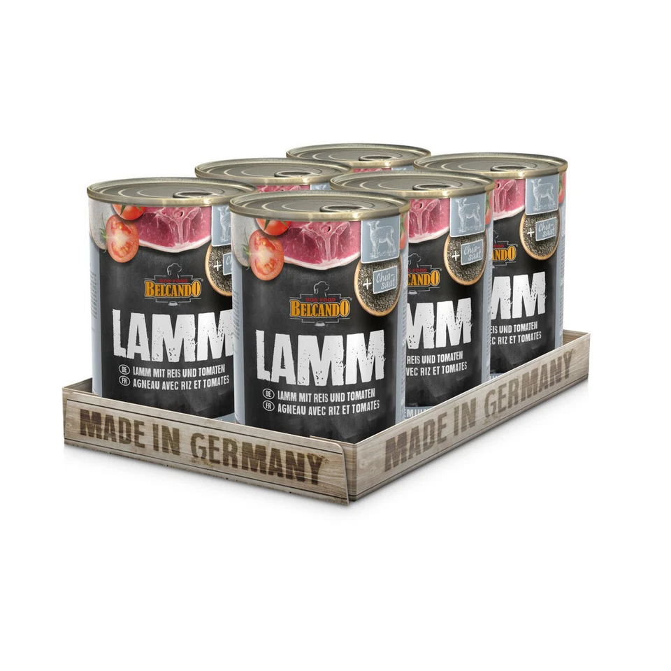 Belcando Lamm mit Reis & Tomate Hundefutter Nassfutter Dosen| 6 x 400 g  - Bild 1 von 1