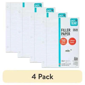 Pen+Gear College Ruled Filler Paper, 10.5" x 8", 150 Sheets (59156) (pack of 4) - Picture 1 of 4