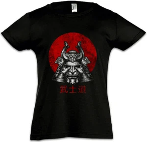 BUSHIDO SAMURAI I Kids Girls T-Shirt Ninja Japan Warrior Dakana Armor Helmet - Picture 1 of 1