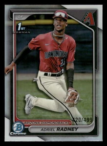 2024 Bowman Chrome ADRIEL RADNEY REFRACTOR 420/499 1ST #BCP-191 - Picture 1 of 2