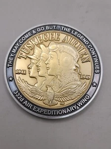 Red Tails Spit Fire 332d Air Expeditionary Wing 2" Challenge Coin - Picture 1 of 4