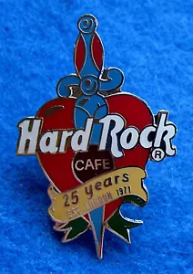 HRC INTERNATIONAL TATUAJE DAGA CORAZÓN 25º ANIVERSARIO Hard Rock Café PIN TACK - Imagen 1 de 1