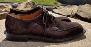 SALVATORE FERRAGAMO WILDLEDER OXFORDS/SCHNÜRSCHUHE HERREN GRÖSSE 10,5 D - Bild 1 von 10