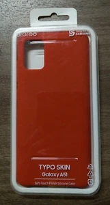 For Samsung Galaxy A51 Red Soft Silicone Typo Case/Cover - Designed By Samsung - Photo 1 sur 6