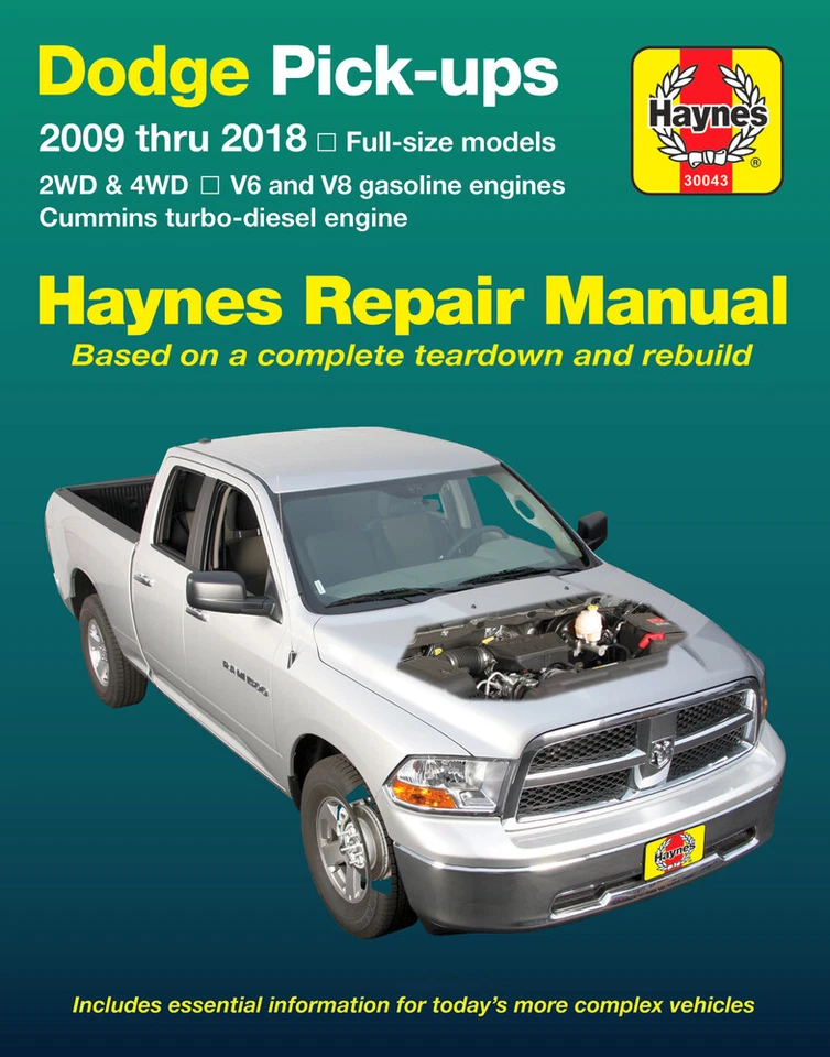 Manual de reparación compatible con Ram 2500,3500 1500,2500,3500 4500,5500 2011-2016 Haynes Foto 1 de 1
