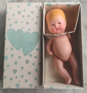 Vintage Kerr & Hinz Miniature Baby Doll, Model B, New in Box - Bild 1 von 4
