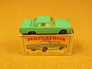 ALTE VINTAGE LESNEY MATCHBOX # 31 LINCOLN CONTINENTAL OVP - Bild 1 von 12