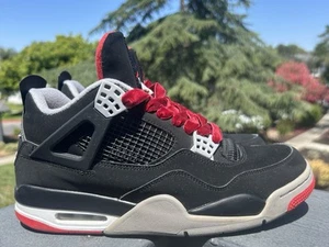 Air Jordan 4 Retro OG Mid Bred (2019) Black Suede Leather (308497-060) IV - Picture 1 of 10