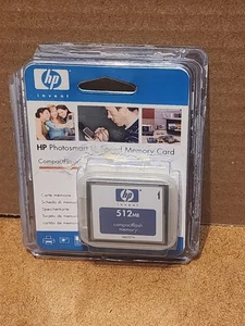 Vtg HP Photosmart Hi-Speed memory Card 512 MB CompactFlash Brand New Sealed - Picture 1 of 6