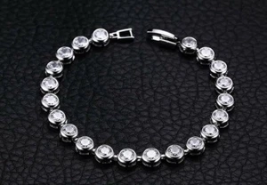 Damen Armband Zirkonia 18 cm Armkette Geschenk - Bild 1 von 5
