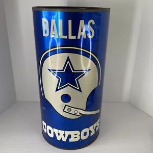 Casco de una sola barra vintage de los Dallas Cowboys NFL bote de basura de metal de hojalata años 70 - Imagen 1 de 19