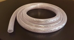 Any Size Clear PVC Reinforced Flexible Braided Vinyl Tube/Hose 3/16" - 2" Inch - Picture 1 of 2