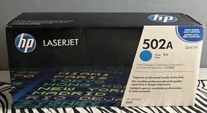 Tóner cian HP OEM 502A Q6471A NUEVA CAJA SELLADA DE FÁBRICA para LaserJet 3600 - Imagen 1 de 4