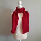 Style & Co Repreve Recycled Polyester Metallic Ribbed Muffler Scarf Red