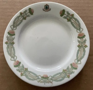 Vintage HOTEL ASTOR Buffalo Restaurant China Plate ART NOUVEAU Floral Pattern NY - Picture 1 of 10