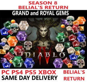 SEASON 10 DIABLO 4 Grand/Royal Gems Softcore ✅ PC PS4 PS5 XBOX ✅ DIABLO IV - Picture 1 of 29