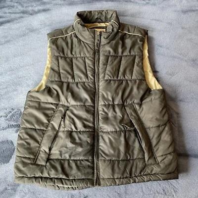 Northwest Territory Men’s Quilted Down Puffer Full Zip Green Hiking Vest Small - Image 1 of 4