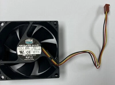 Cooler Master A8025-42RB-3AN-P1 12vdc 0.54A 80x80x25mm Cooling Fan Works Perfect - Image 1 of 4