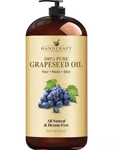 100% Pure Grapeseed Oil - 28 fl. Oz - for Aromatherapy, Massage, Skin & Hair - Picture 1 of 7