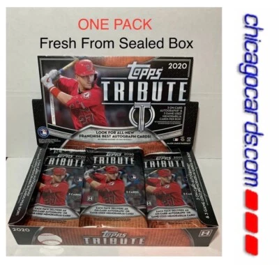 2020 Topps Tribute HOBBY Pack 1 AUTO/Relic Look4 Luis Robert RC Guerrero Tatis - Image 1 of 4