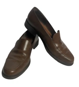 Lifestride Women’s Loafer Shoes ~ Sz 7.5 ~ Brown ~ Leather ~ Casual ~ Block Heel - Picture 1 of 6