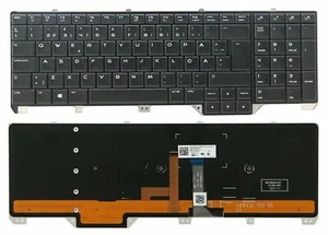 Genuine Swedish keyboard DELL Alienware 17 R2 R3 Backlit /DE290-SWE - Afbeelding 1 van 1