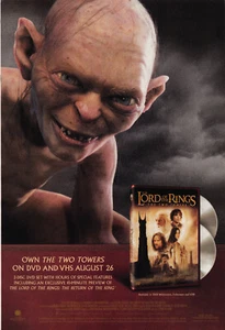El Señor de los Anillos: Las Dos Torres Impresión Revista Página Anuncio 2003 Gollum - Imagen 1 de 1