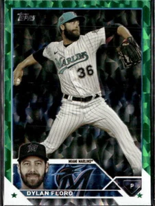 2023 Topps Update Dylan Floro Green Foil 292/499 Miami Marlins US92 - Picture 1 of 2