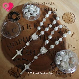 100 Großhandel Bulk Perle Rosenkranz Armband Taufe Hochzeitsfeier Gunst Gold Silber - Bild 1 von 10