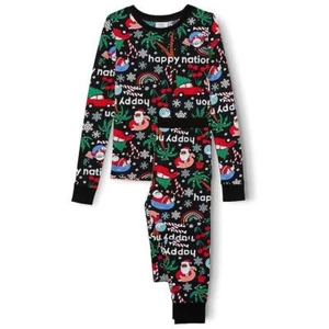 Happy Nation/Victoria's Secret Girls Classic Pj Sleep Set 10 *Palm Santa* NWT! - Picture 1 of 1