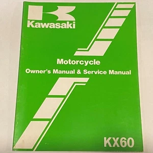 Kawasaki KX60-B1 motocicleta manual del propietario y manual de servicio 99920-1291-01 - Imagen 1 de 3