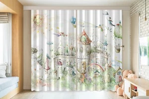 3D Watercolor Castle K2251 Window Photo Curtain Printing Fabric Panda 2023 - Picture 1 of 7