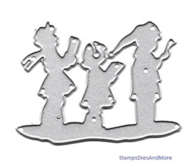 儿童圣诞颂歌金属切割模具假日卡片制作剪贴簿页面 — 第 1/3 张图片