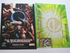 Marvel Cards Comics Next Generation Superpowered Promo Card Hulk Spiderman - Picture 1 of 1