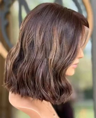 Chestnut Brown Wavy Wig 13x4 Lace Front Human Hair Wigs for Women - Image 1 of 4