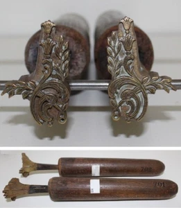 Großes Paar goldene Eisen Blumen Modell 18. Jh. Bronze Bindereinband #70 - Bild 1 von 1