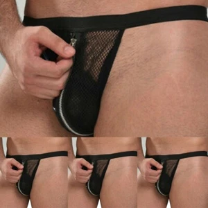 Trendige Herren Netz Tanga Kreuz R��cken offene Unterw?sche GString Boxershorts - Bild 1 von 3