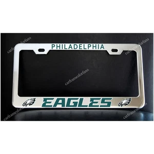 Philadelphia Eagles License Plate Frame Premium Chrome Plated Metal - Bild 1 von 1