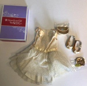American Girl bambola splendido vestito natalizio oro - Foto 1 di 4
